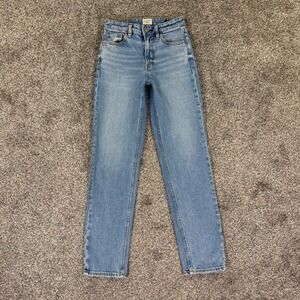 Faherty Brand Organic Cotton Straight Leg Fit Jeans Womens 25 Indigo Blue